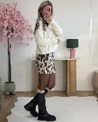 Jupe short leopard (du 34 au 40)