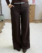 Pantalon glitter marron