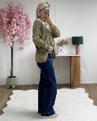 Pull Lurex kaki or