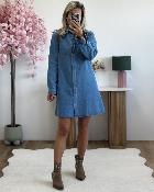 Robe chemise en jeans