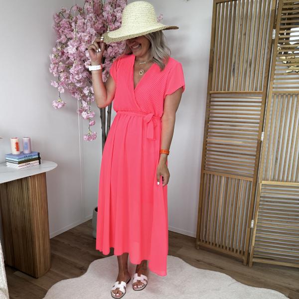 Robe Michele rose fluo