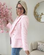 Blazer en tweed rose