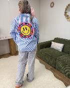 Chemise Happy life bleue