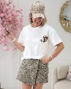 Jupe short leopard