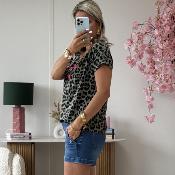 Tee shirt leolove rose fluo
