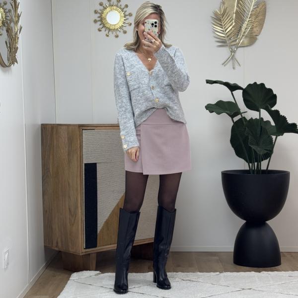 Jupe short Geraldine rose
