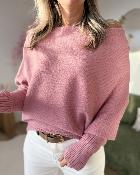 Pull chauve souris rose