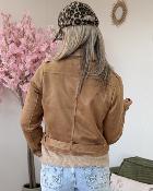 Perfecto suedine camel