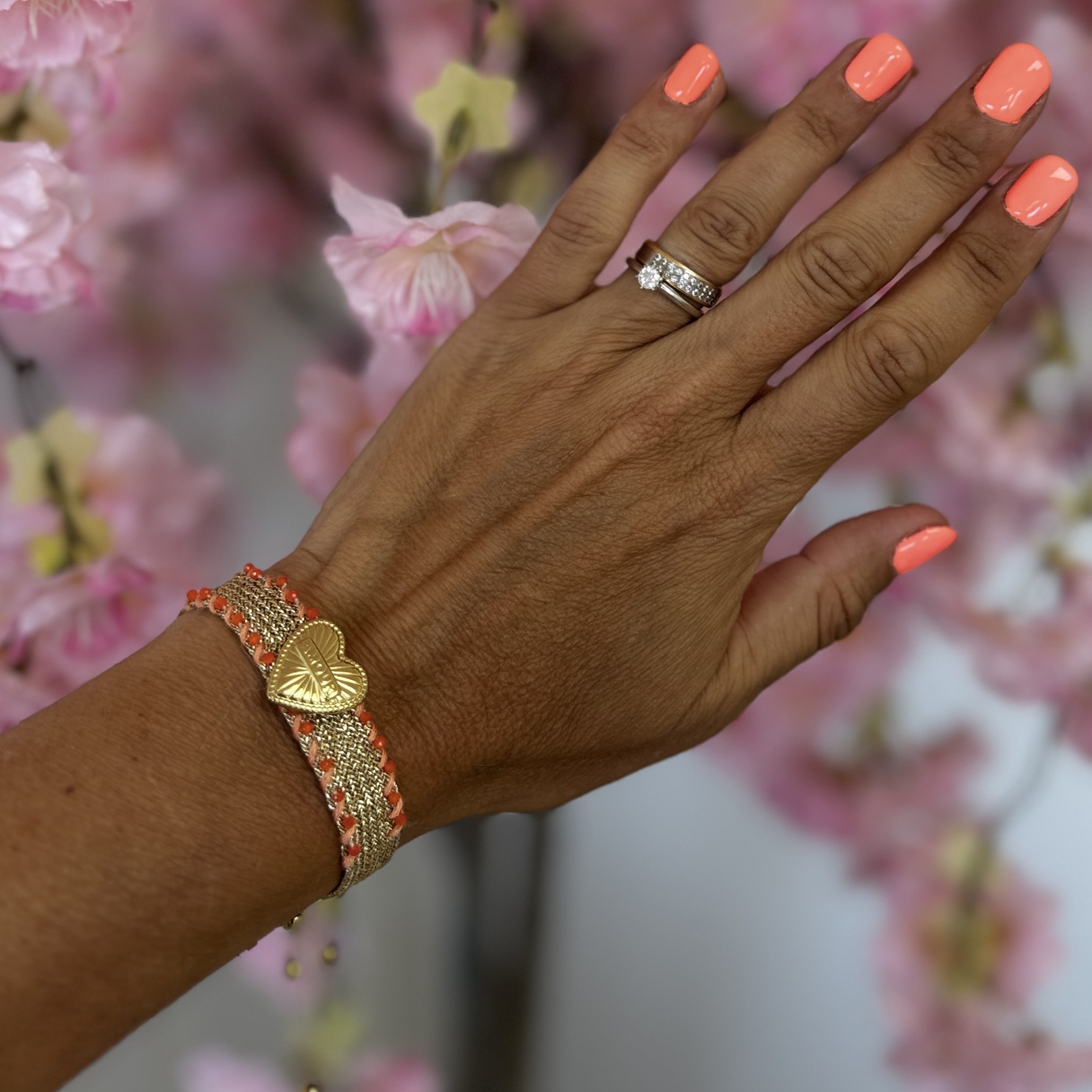 Bracelet tissu amour