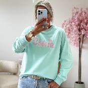 Sweat cherie turquoise