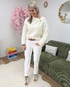 Pull bijoux ecru