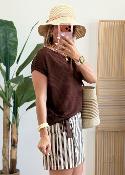 Jupe short Jamie choco