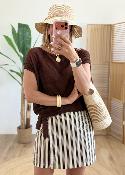 Jupe short Jamie choco