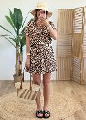 Robe en viscose camel