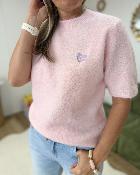Pull avec mitaines rose