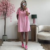 Robe éponge rose 