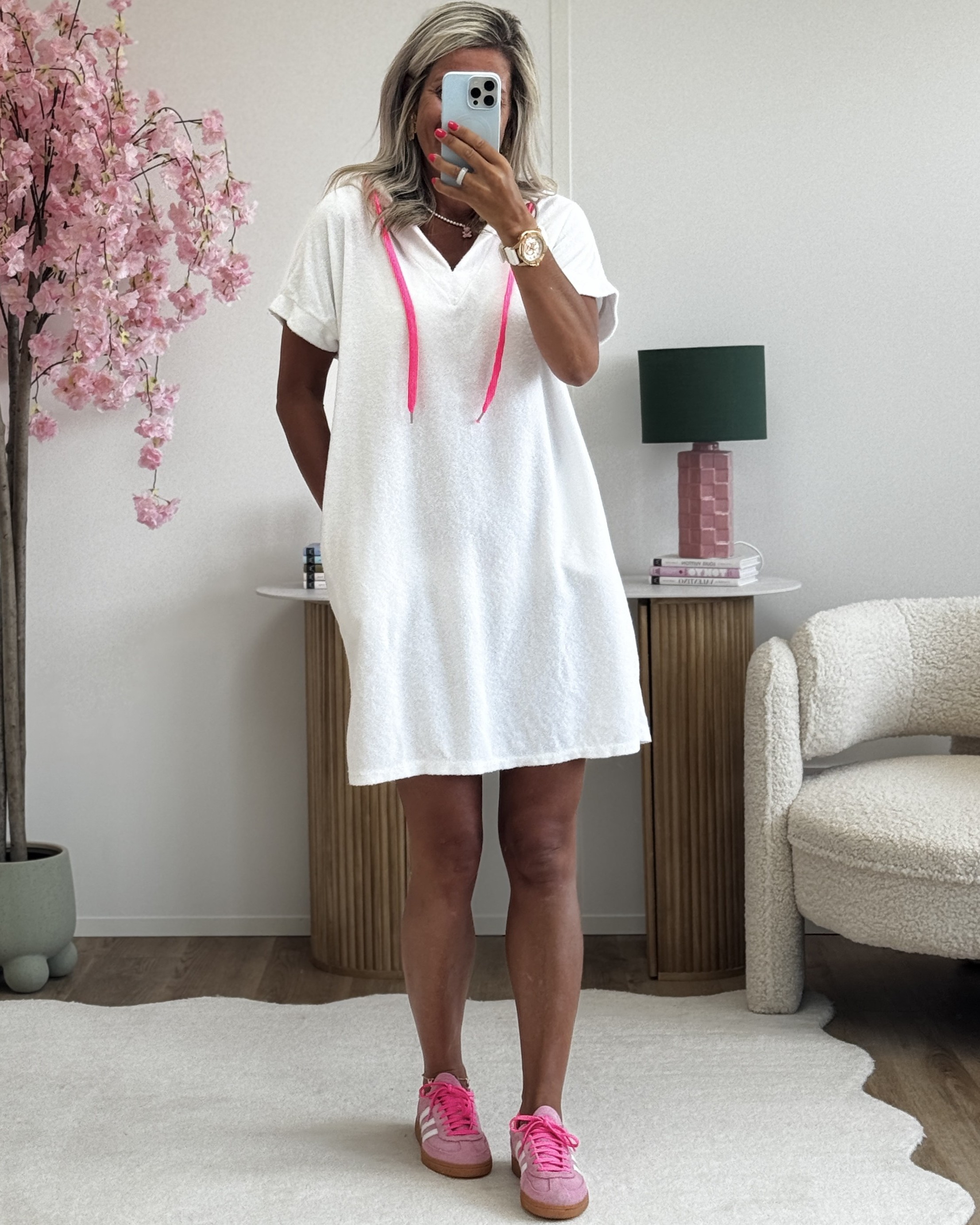 Robe éponge blanc