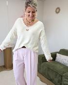 Sous pull cashemire beige