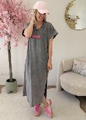 Robe T shirt iconic gris foncé