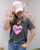 Tee shirt Leslie gris rose