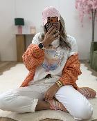 Tee shirt sunset sequins