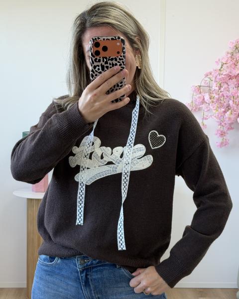 Pull à capuche choco