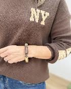 Bracelet Abby marron foncé