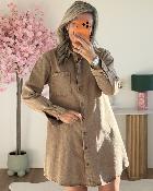 Robe chemise Cruz camel