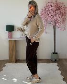Pull Amour bonjour beige