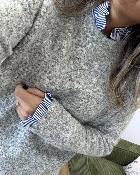 Pull chemise gris