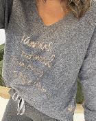 Pull jamais normal gris