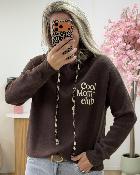 Sweat mom club marron