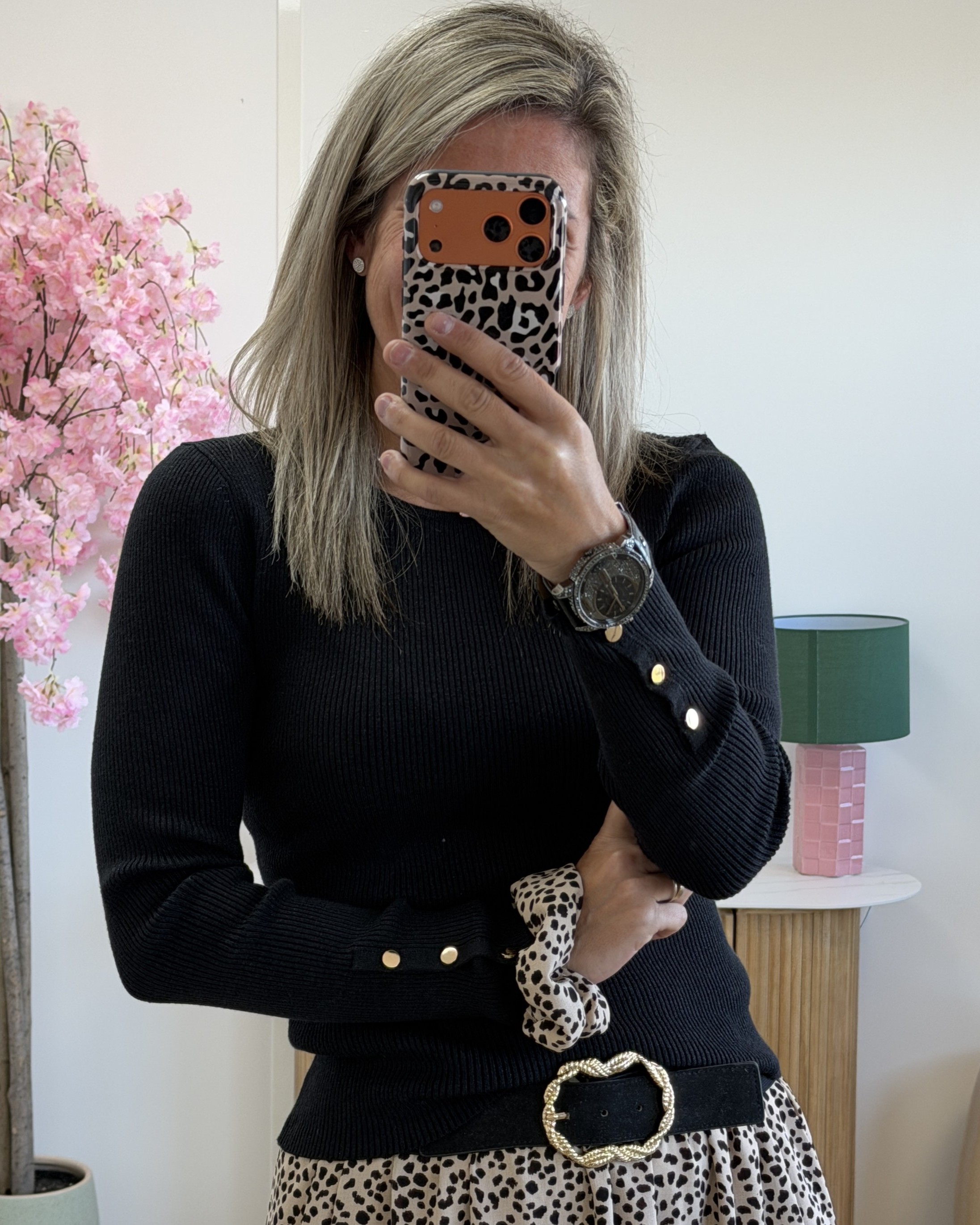 Pull irisé noir