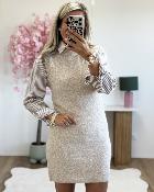 Robe pull sans manches beige