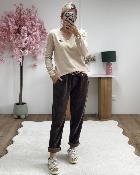Pull casquette strass