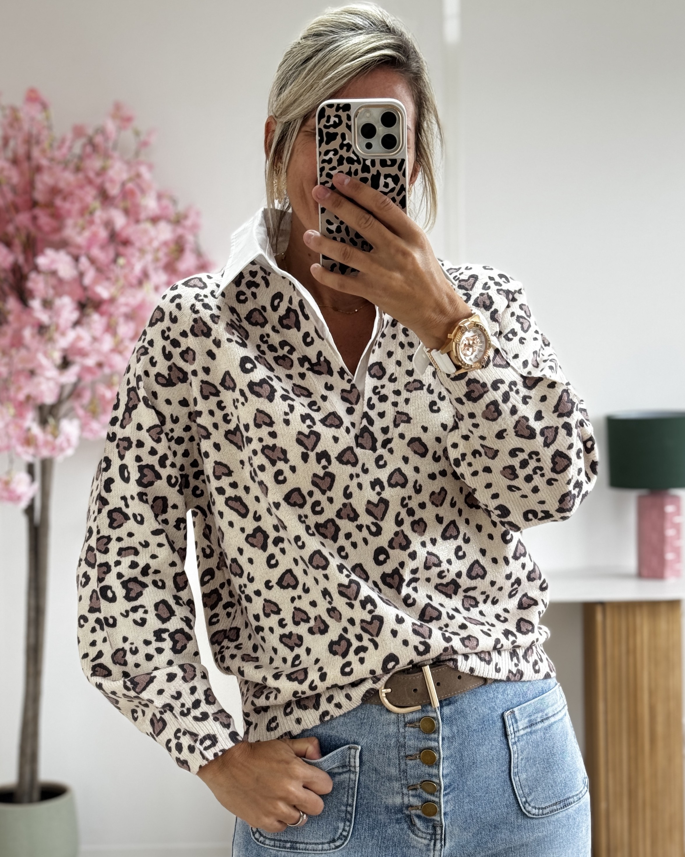 Pull col chemise Come