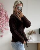 Gilet cache coeur chocolat