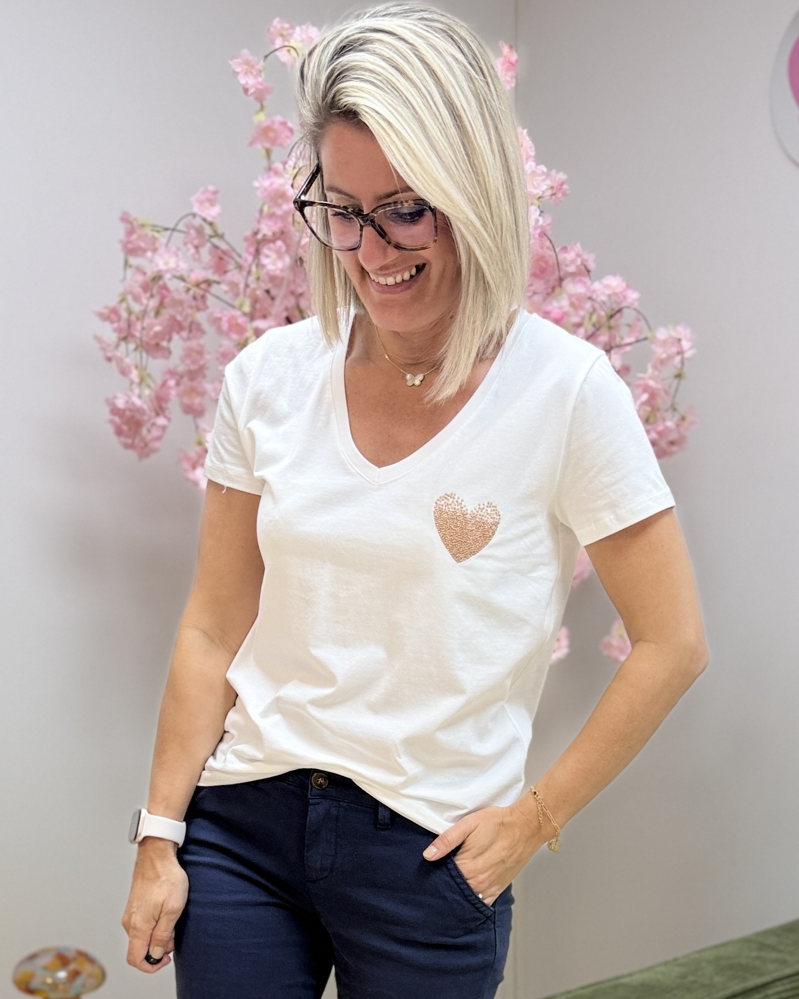 Tee shirt Kelsey blanc