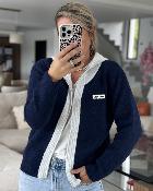 Gilet patch love marine
