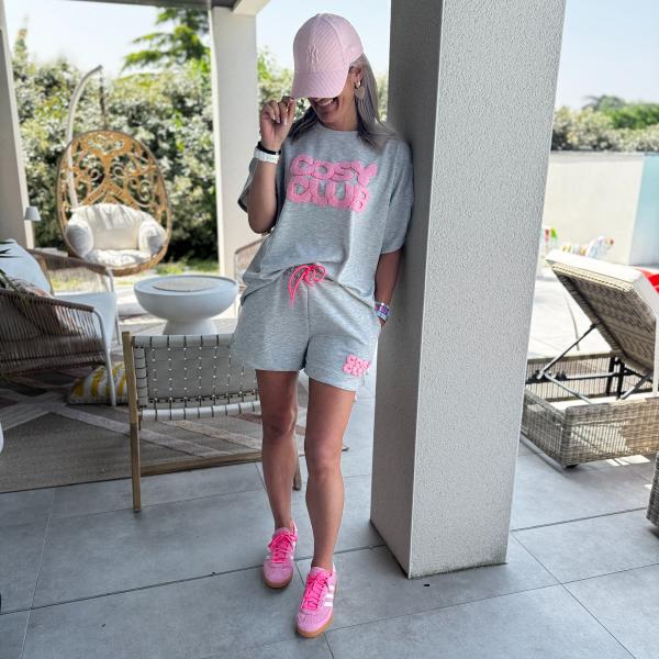 Ensemble Cosy club gris rose