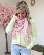 Foulard bandana rose