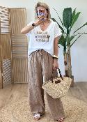 Tee shirt amour soleil camel