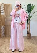 Gilet Boris rose bonbon