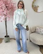 Blouse Cruz vert d eau