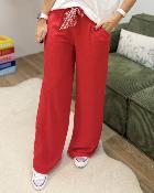 Pantalon Paula rouge