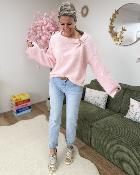 Pull bijoux rose