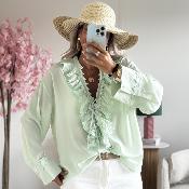 Blouse Amaya vert d eau 