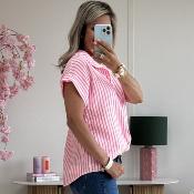 Chemise Audrey rose fluo