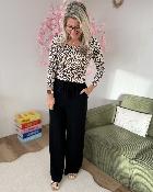 Pantalon en lin noir