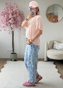 Tee shirt loose fit rose